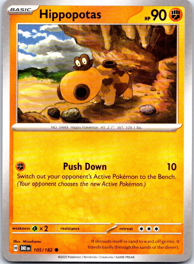 Hippopotas - 105/182 - - DESTINED RIVALS - Pokemon - Common | AB66-11