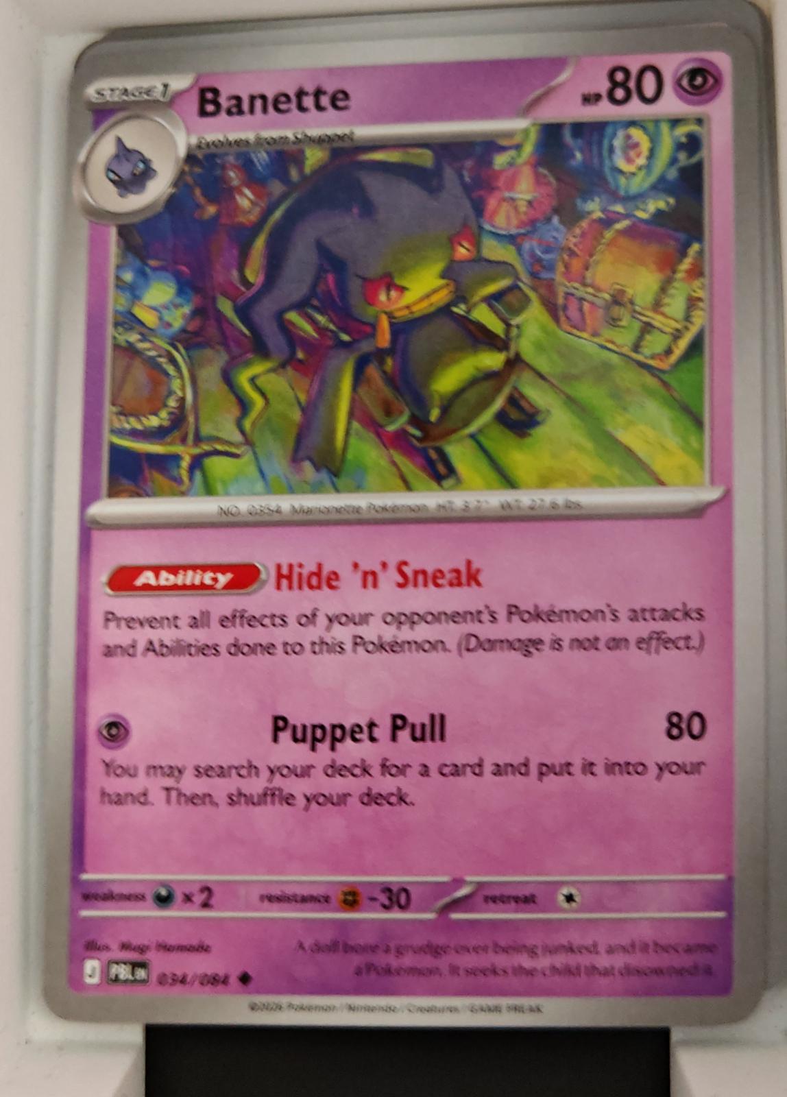 Banette - 034/084 - - PITCH BLACK - Pokemon - Uncommon | AA28-7