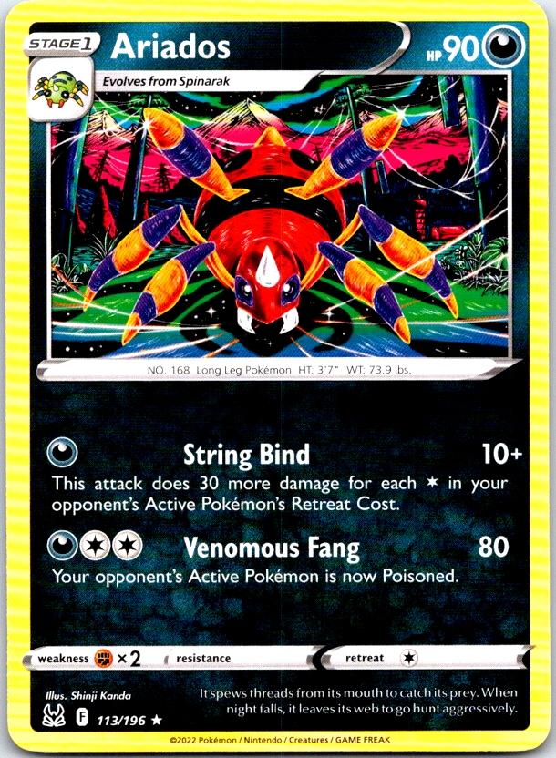 Ariados - 113/196 - - LOST ORIGIN - Pokemon - Rare | AC19-15