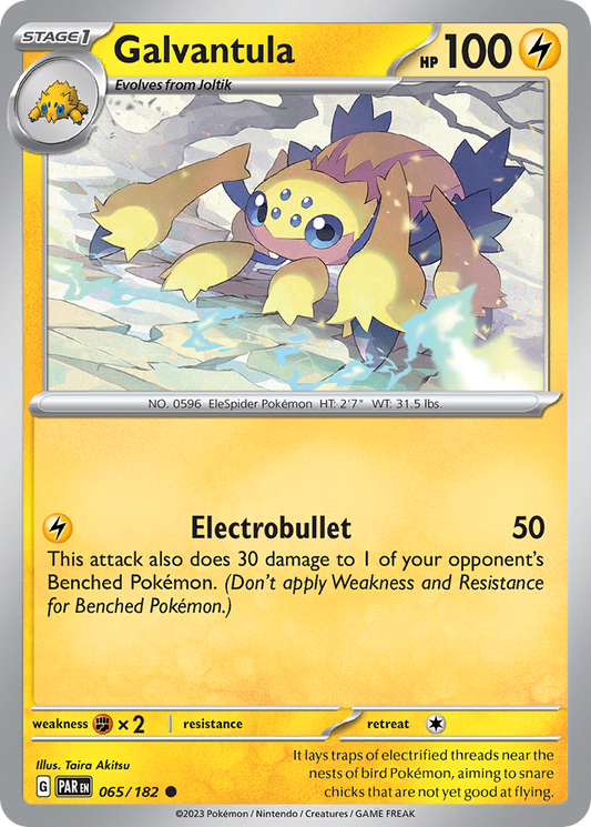 Galvantula - 065/182 - Reverse Holo - PARADOX RIFT - Pokemon - Common | AA20-30