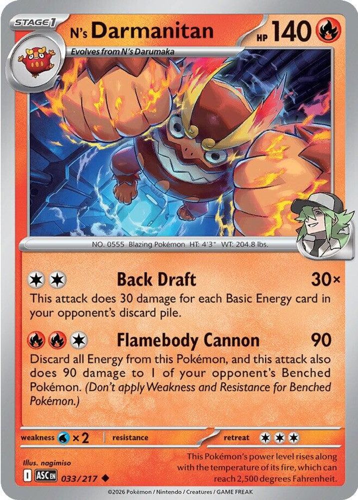 N's Darmanitan - 033/217 - - ASCENDED HEROES - Pokemon - Uncommon | AA20-79