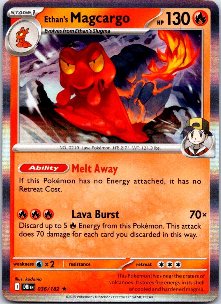 Ethan's Magcargo - 036/182 - Holo - DESTINED RIVALS - Pokemon - Rare | AB06-2