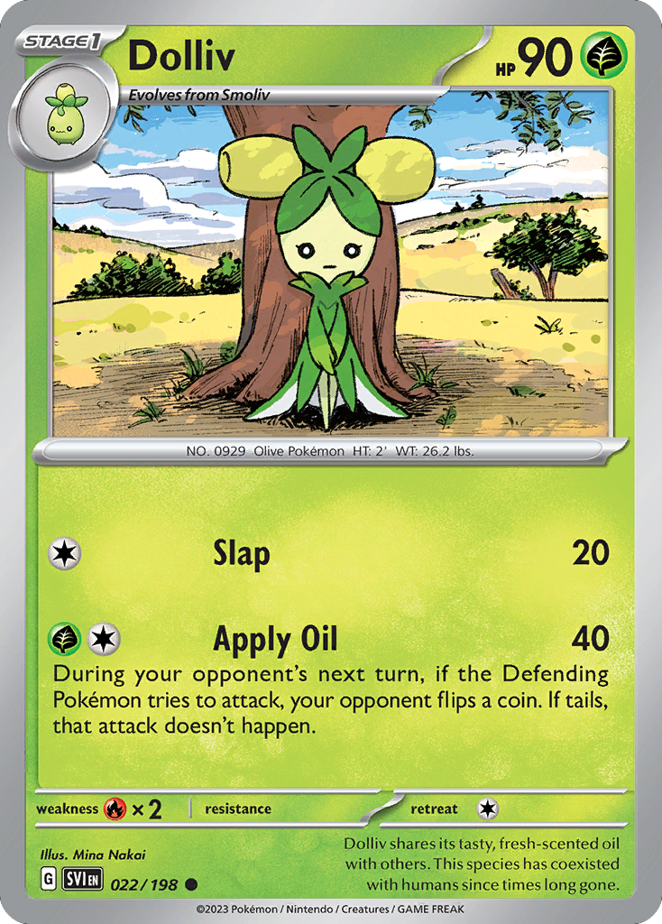Dolliv - 022/198 - - SCARLET & VIOLET - Pokemon - Common | AA48-118