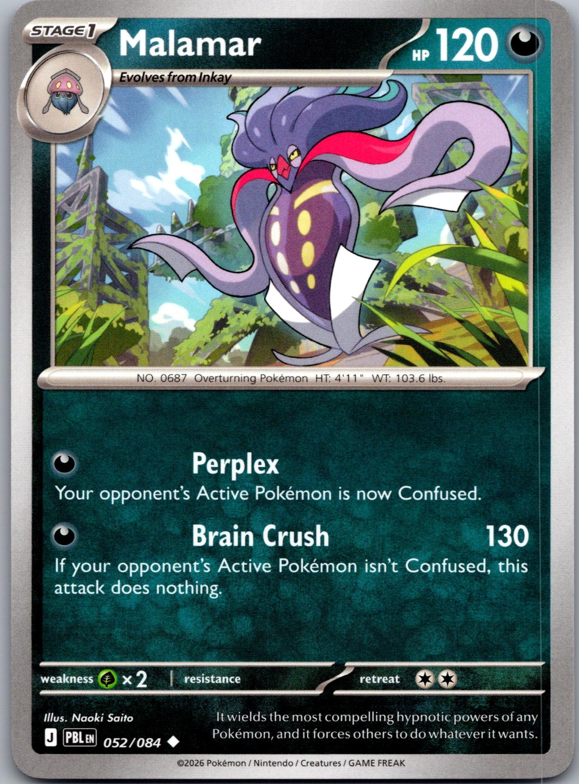 Malamar - 052/084 - - PITCH BLACK - Pokemon - Uncommon | AA78-49
