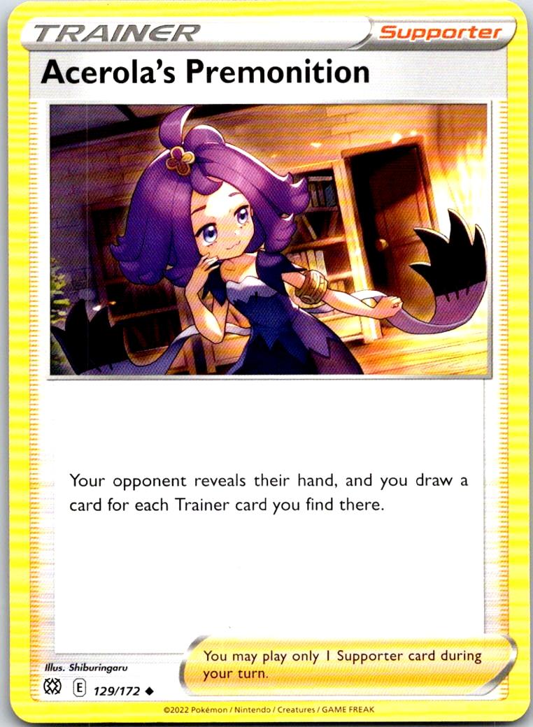 Acerola's Premonition - 129/172 - - BRILLIANT STARS - Pokemon - | AB13-39