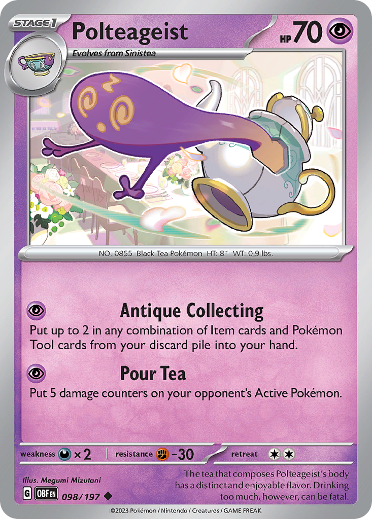 Polteageist - 098/197 - - OBSIDIAN FLAMES - Pokemon - Uncommon | AA05-78