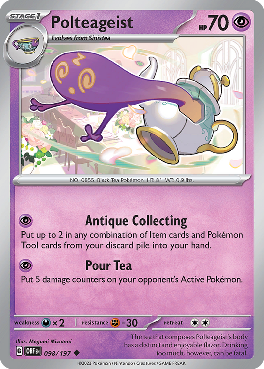 Polteageist - 098/197 - - OBSIDIAN FLAMES - Pokemon - Uncommon | AA05-78
