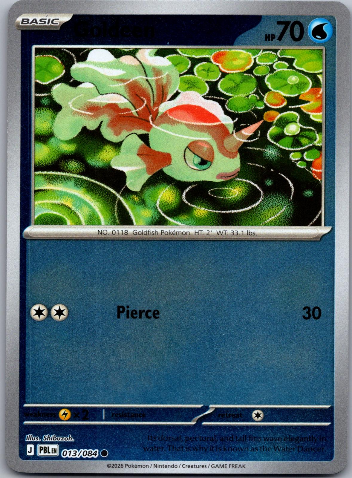 Goldeen - 013/084 - Reverse Holo - PITCH BLACK - Pokemon - Common | AA80-13