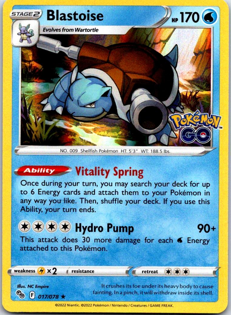 Blastoise - 017/078 - Holo - POKEMON GO - Pokemon - Rare | AA120-9