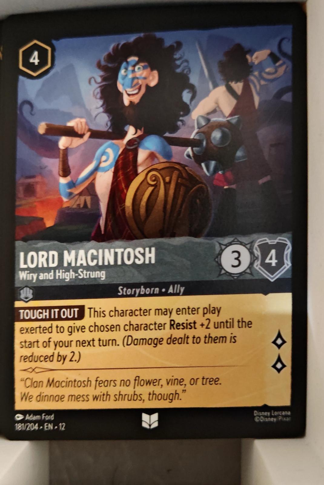 Lord Macintosh - Wiry and High-Strung - 181/204 - - WILDS UNKNOWN - Lorcana - | LAA01-72