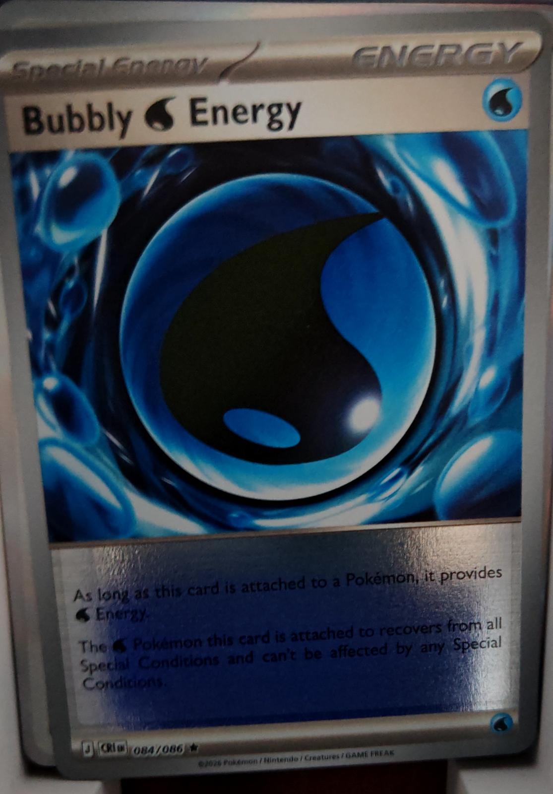 Bubbly W Energy - 084/086 - Holo - CHAOS RISING - Pokemon - Rare | AA59-33