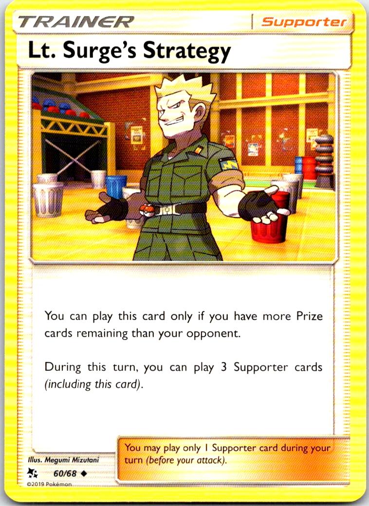 Lt. Surge's Strategy - 60/68 - - HIDDEN FATES - Pokemon - Uncommon | AB22-19