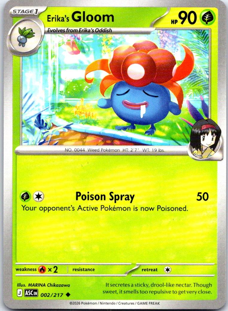 Erika's Gloom - 002/217 - - ASCENDED HEROES - Pokemon - Uncommon | AB43-43