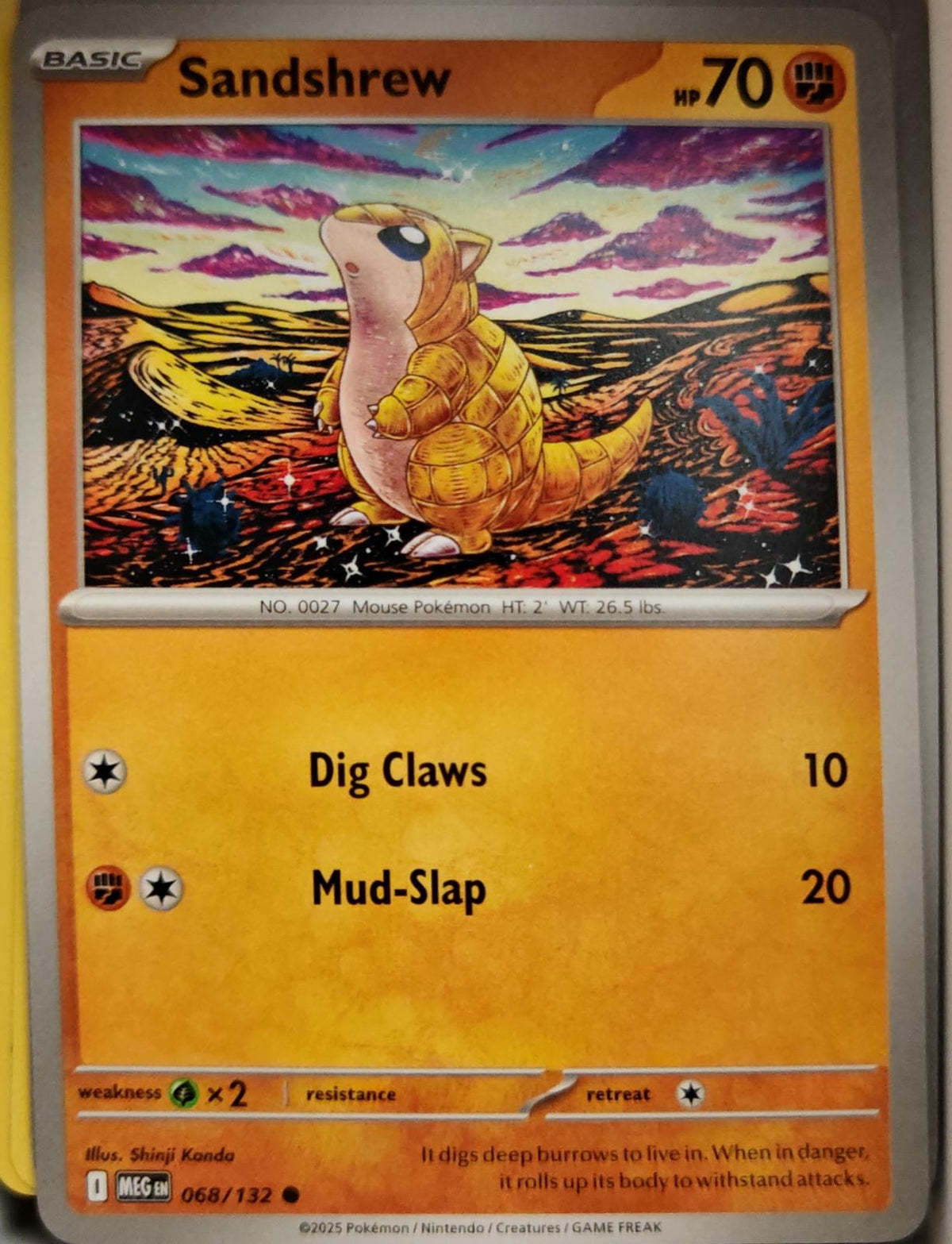 Sandshrew - 068/132 - - MEGA EVOLUTION - Pokemon - Common | AA03-41