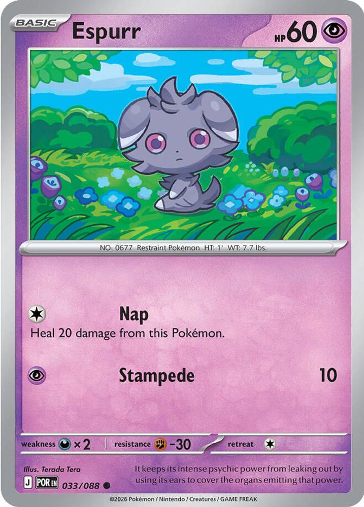 Espurr - 033/088 - Reverse Holo - PERFECT ORDER - Pokemon - Common | AA18-66