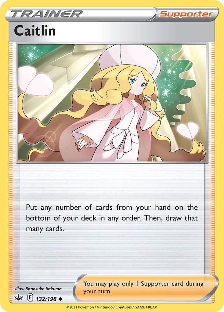 Caitlin - 132/198 - - CHILLING REIGN - Pokemon - Uncommon | AA60-18