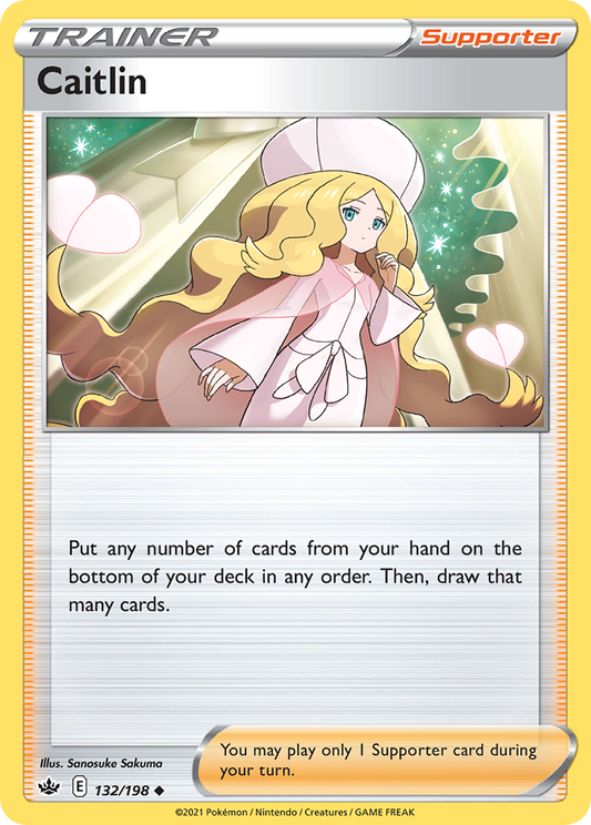Caitlin - 132/198 - - CHILLING REIGN - Pokemon - Uncommon | AA60-18