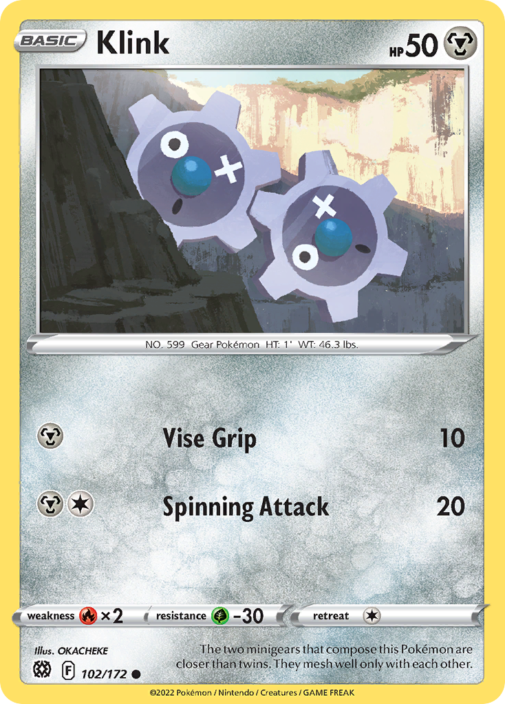Klink - 102/172 - - BRILLIANT STARS - Pokemon - Common | AA73-10