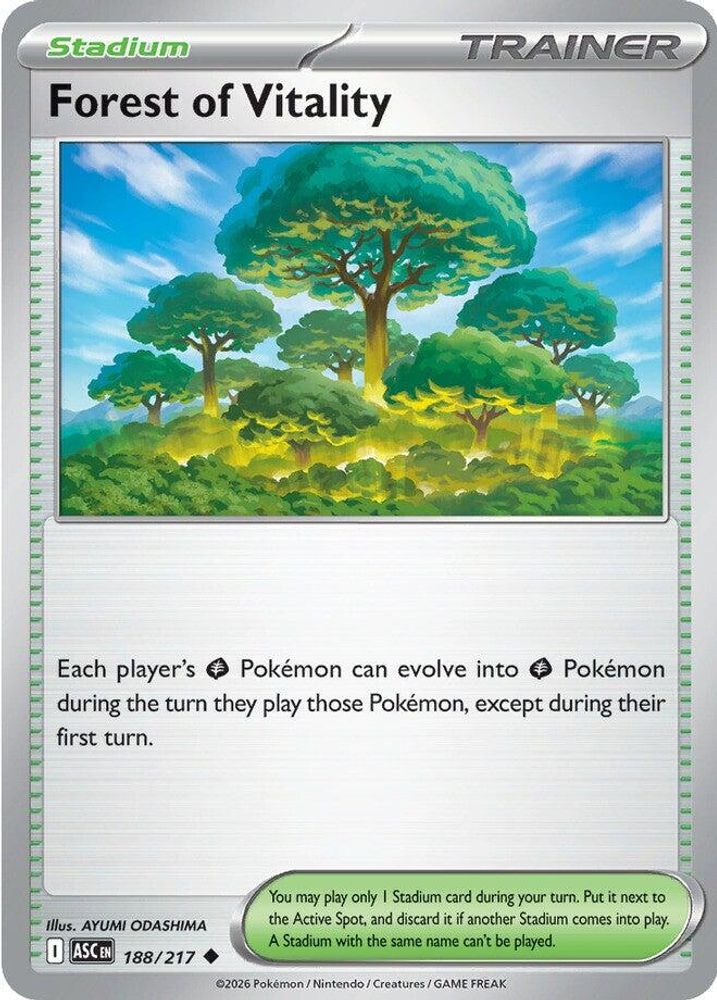 Forest of Vitality - 188/217 - - ASCENDED HEROES - Pokemon - Uncommon | AA40-36