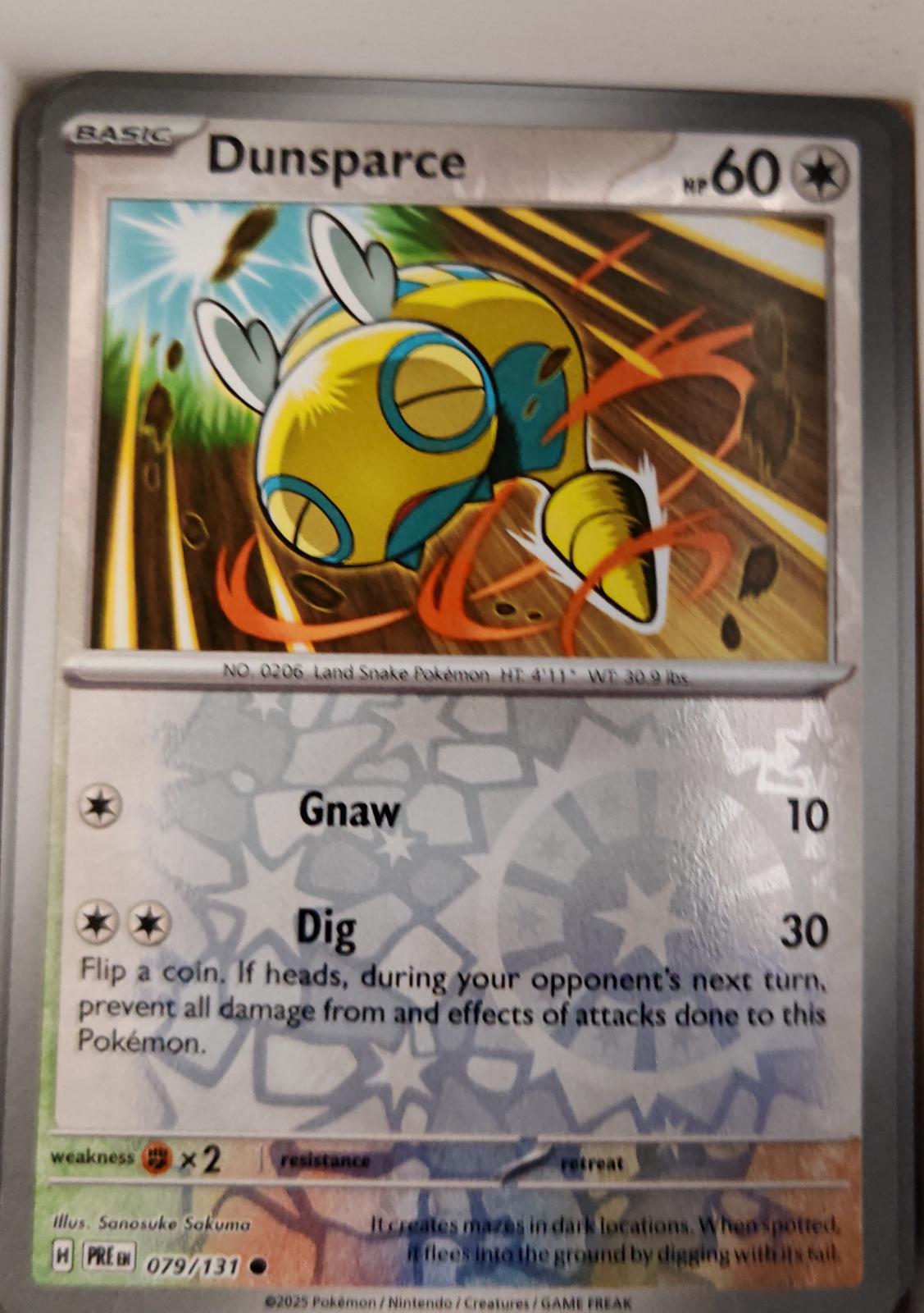 Dunsparce - 079/131 - Reverse Holo - PRISMATIC EVOLUTIONS - Pokemon - | AA26-88