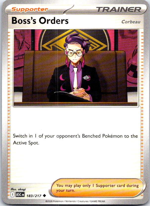 Boss's Orders [Corbeau] - 183/217 - - ASCENDED HEROES - Pokemon - | AC23-9