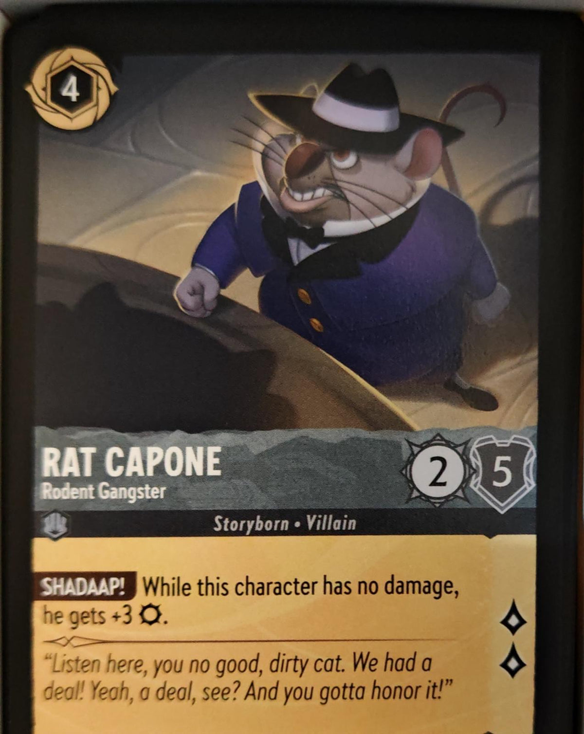 Rat Capone - Rodent Gangster - 183/204 - - WILDS UNKNOWN - Lorcana - | LAA01-63