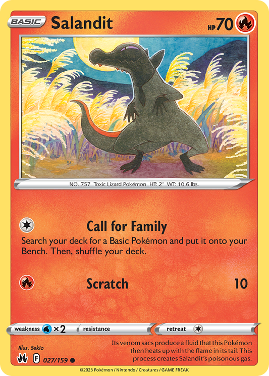Salandit - 027/159 - - CROWN ZENITH - Pokemon - Common | AA92-31