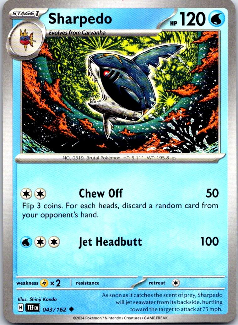Sharpedo - 043/162 - - TEMPORAL FORCES - Pokemon - Uncommon | AB11-28