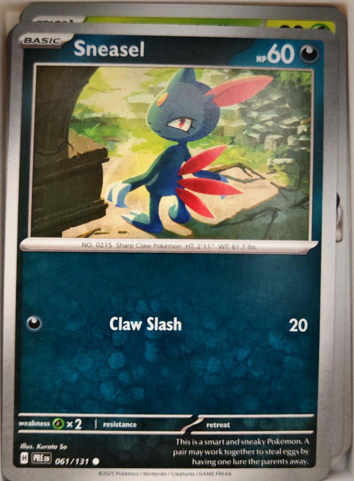 Sneasel - 061/131 - - PRISMATIC EVOLUTIONS - Pokemon - Common | AA03-21