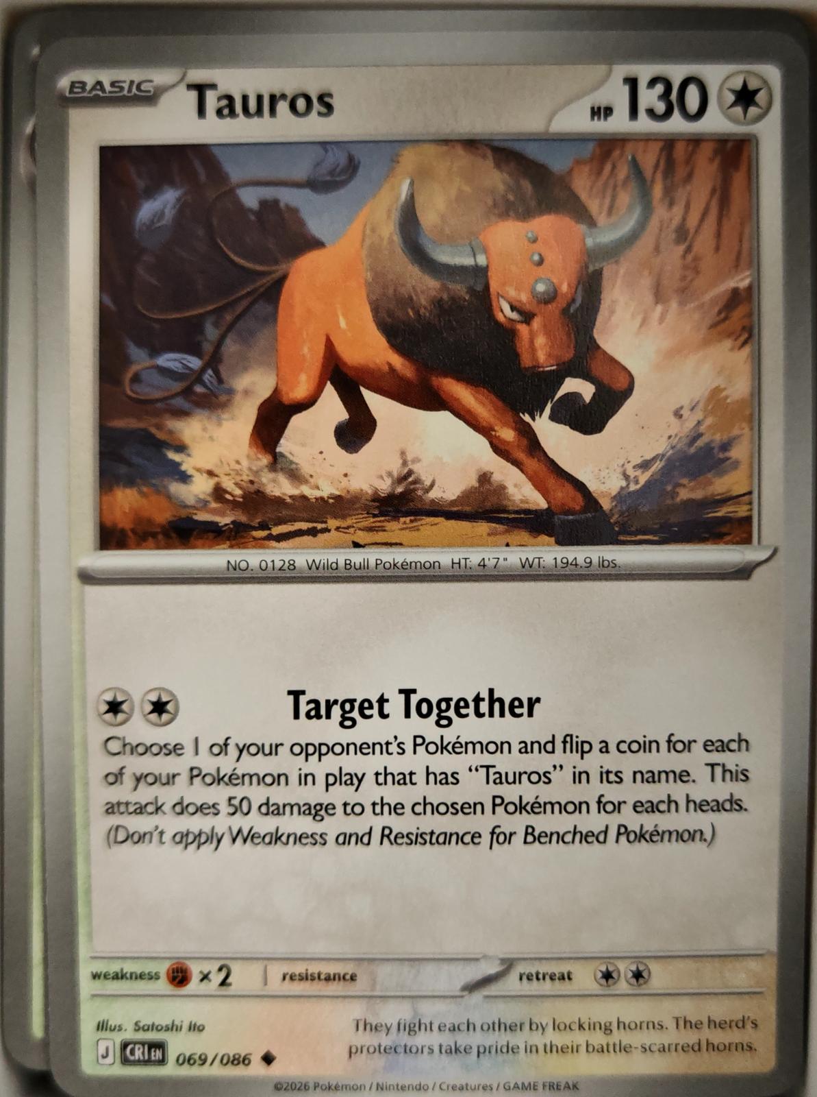 Tauros - 069/086 - - CHAOS RISING - Pokemon - Uncommon | AA08-60