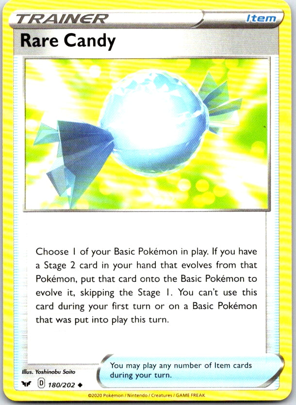 Rare Candy - 180/202 - - SWORD & SHIELD - Pokemon - Uncommon | AC20-46