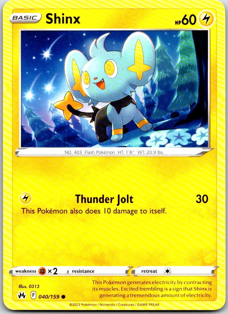 Shinx - 040/159 - - CROWN ZENITH - Pokemon - Common | AA101-44