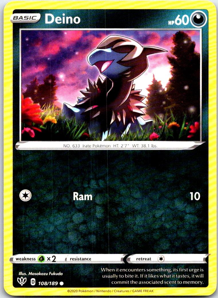 Deino - 108/189 - - DARKNESS ABLAZE - Pokemon - Common | AB71-21