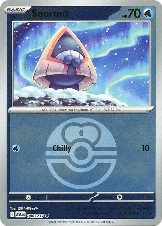 Snorunt (Love Ball) - 046/217 - Reverse Holo - ASCENDED HEROES - Pokemon - | AA19-82