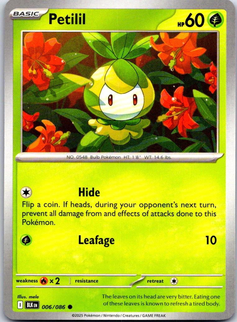 Petilil - 006/086 - - BLACK BOLT - Pokemon - Common | AA107-22