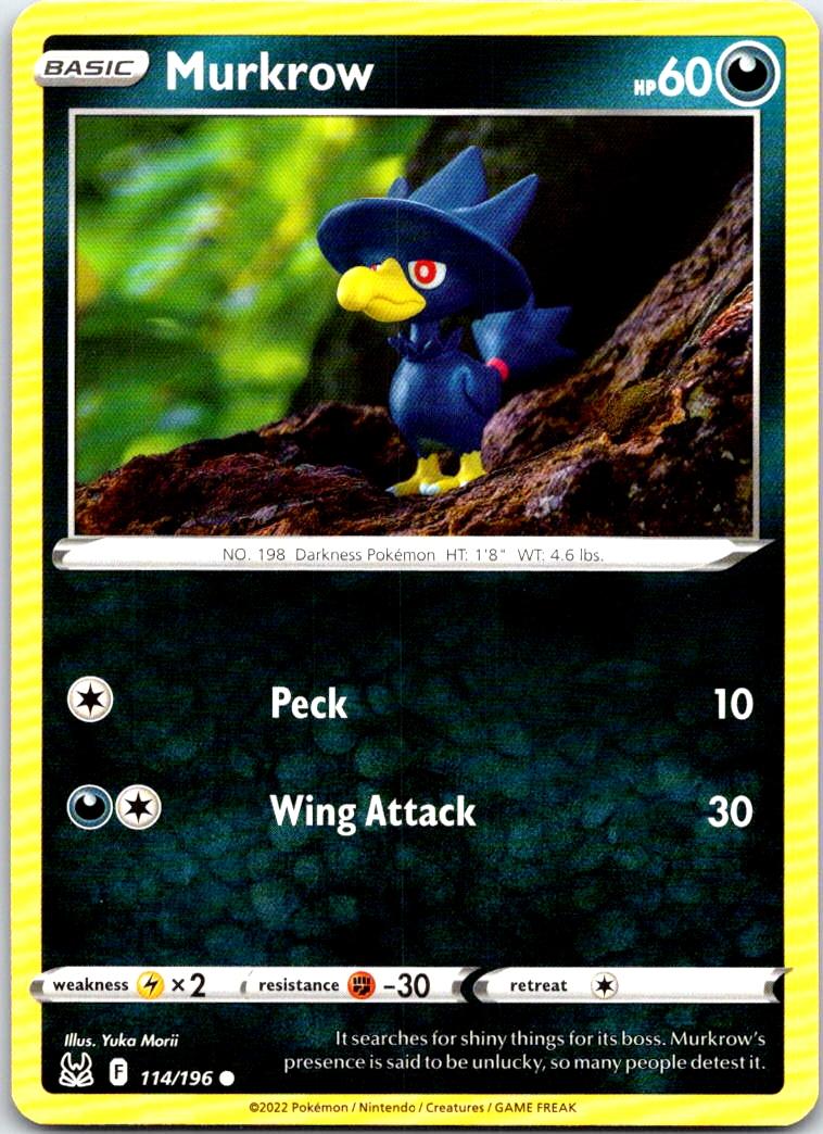 Murkrow - 114/196 - - LOST ORIGIN - Pokemon - Common | AB48-13