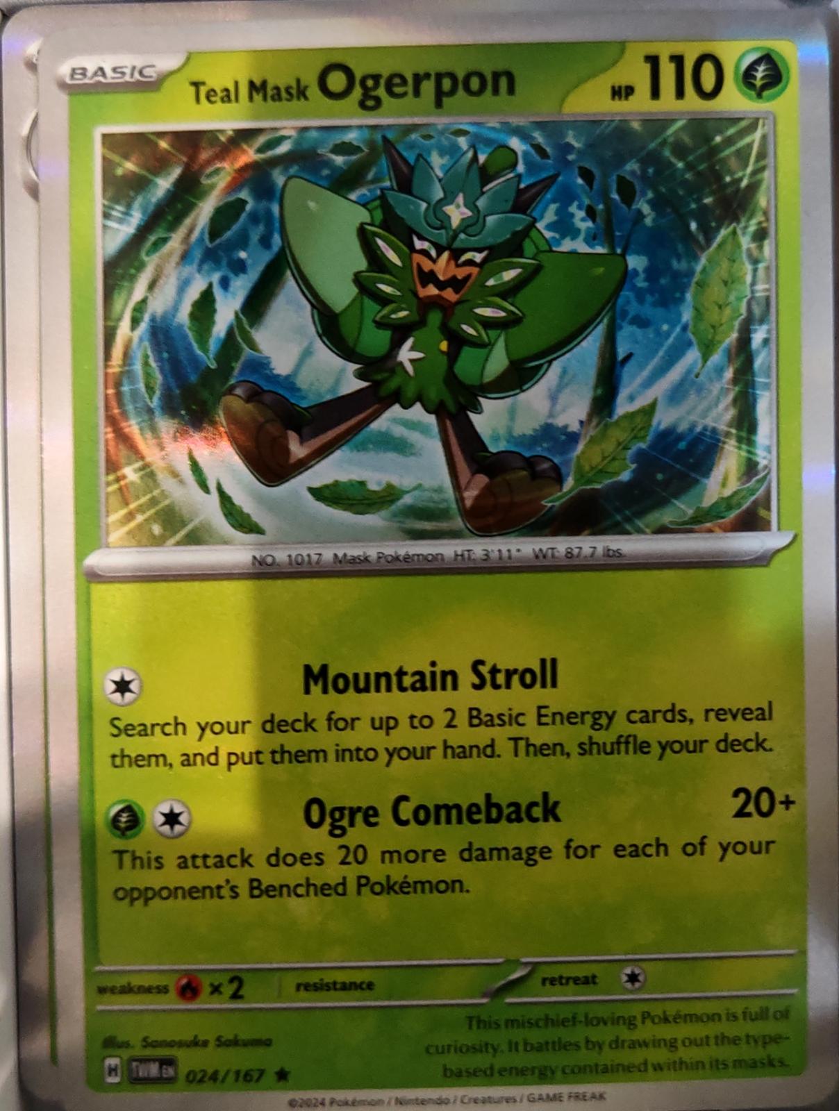 Teal Mask Ogerpon - 024/167 - Holo - TWILIGHT MASQUERADE - Pokemon - | AA74-11