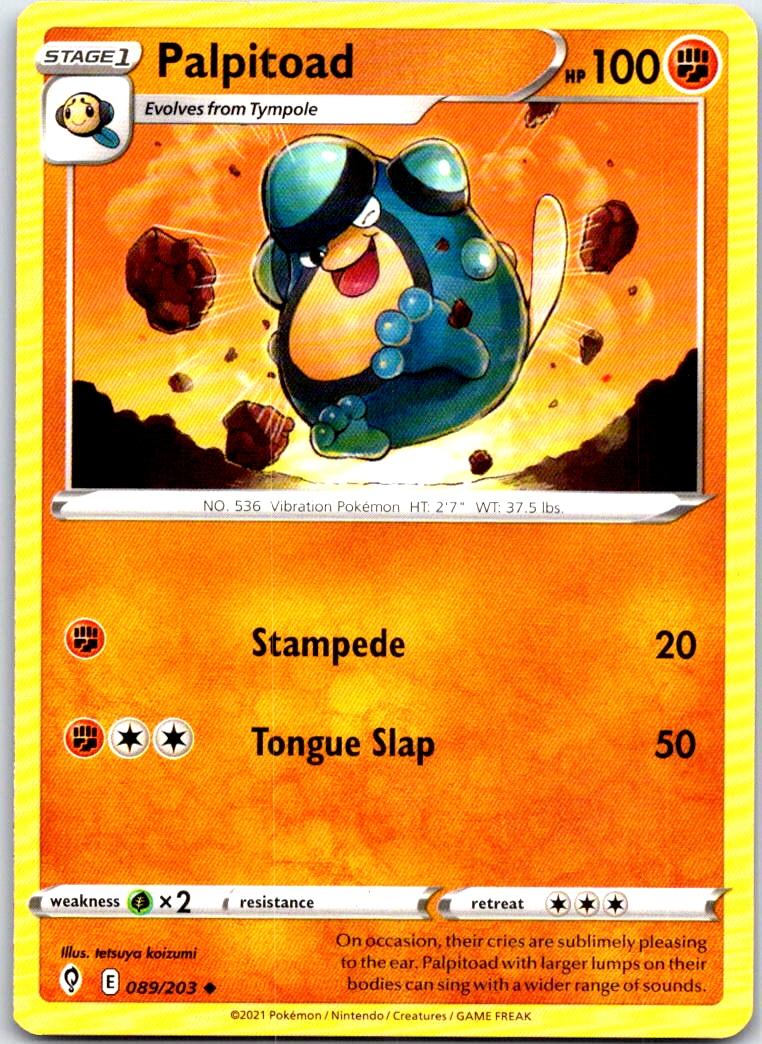 Palpitoad - 089/203 - - EVOLVING SKIES - Pokemon - Uncommon | AB36-38