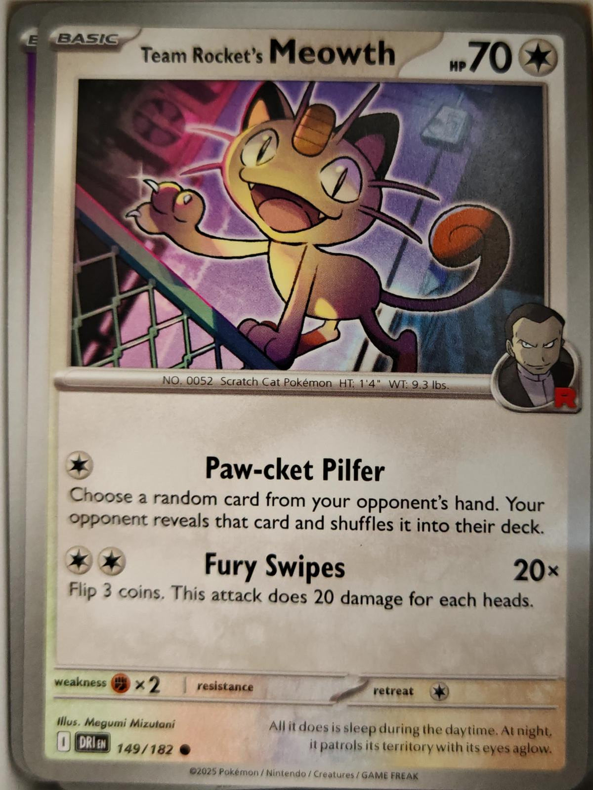 Team Rocket's Meowth - 149/182 - - DESTINED RIVALS - Pokemon - Common | AA10-41