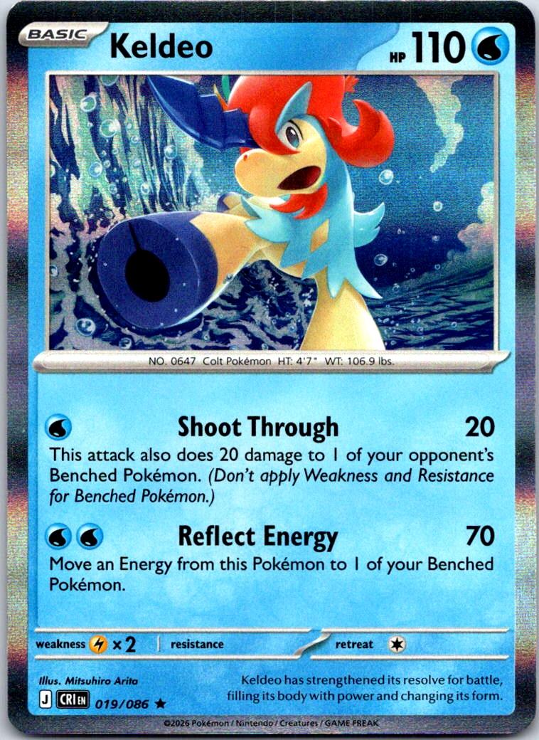 Keldeo - 019/086 - Holo - CHAOS RISING - Pokemon - Rare | AA120-29