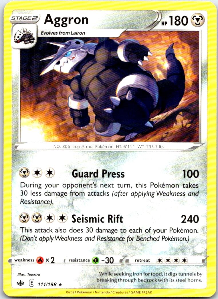 Aggron - 111/198 - - CHILLING REIGN - Pokemon - Rare | AB47-12