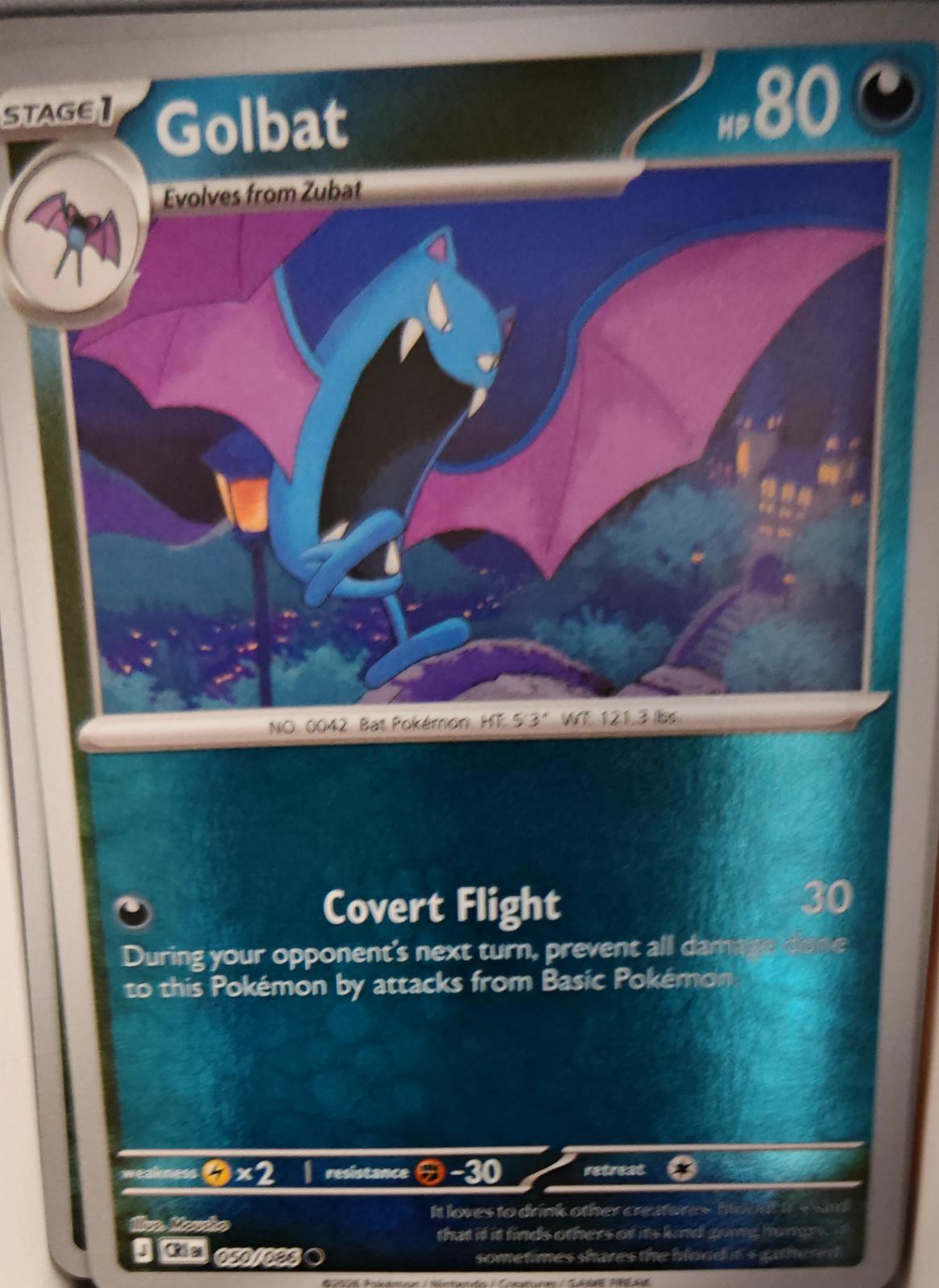 Golbat - 050/086 - Reverse Holo - CHAOS RISING - Pokemon - Common | AA31-80
