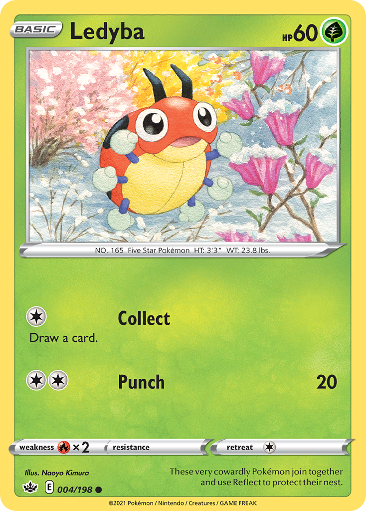 Ledyba - 004/198 - - CHILLING REIGN - Pokemon - Common | AA57-37