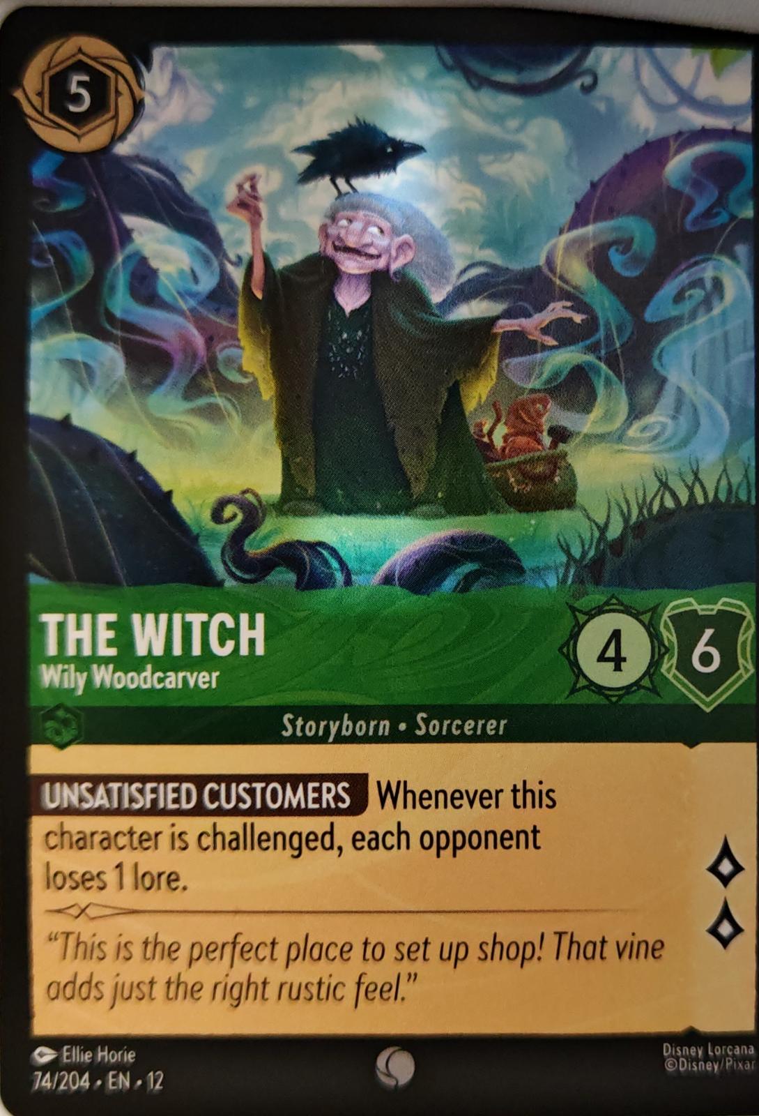The Witch - Wily Woodcarver - 74/204 - - WILDS UNKNOWN - Lorcana - | LAA02-1