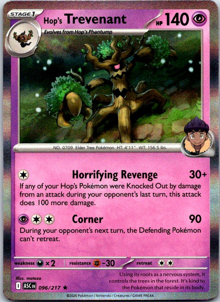 Hop's Trevenant - 096/217 - Holo - ASCENDED HEROES - Pokemon - Rare | AB07-41