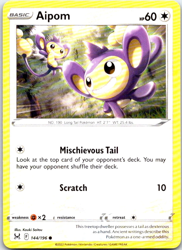 Aipom - 144/196 - - LOST ORIGIN - Pokemon - Common | AC09-34