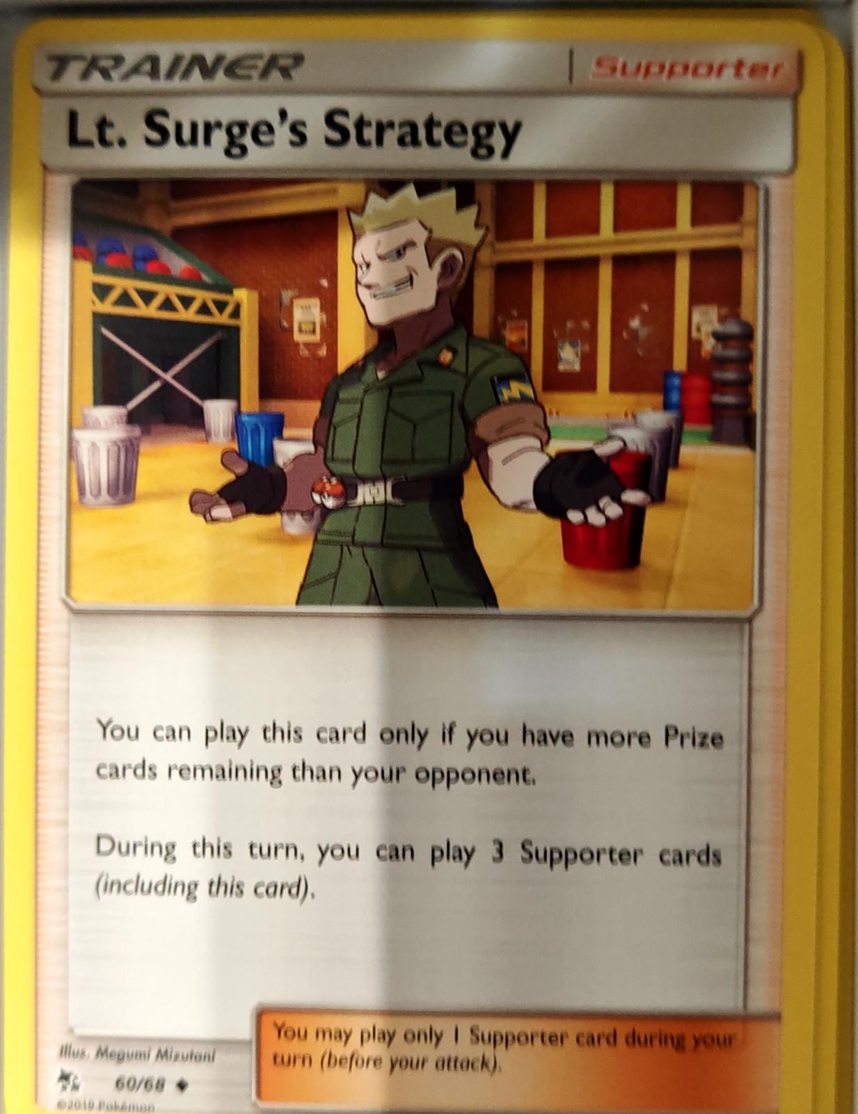 Lt. Surge's Strategy - 60/68 - - HIDDEN FATES - Pokemon - Uncommon | AA70-7