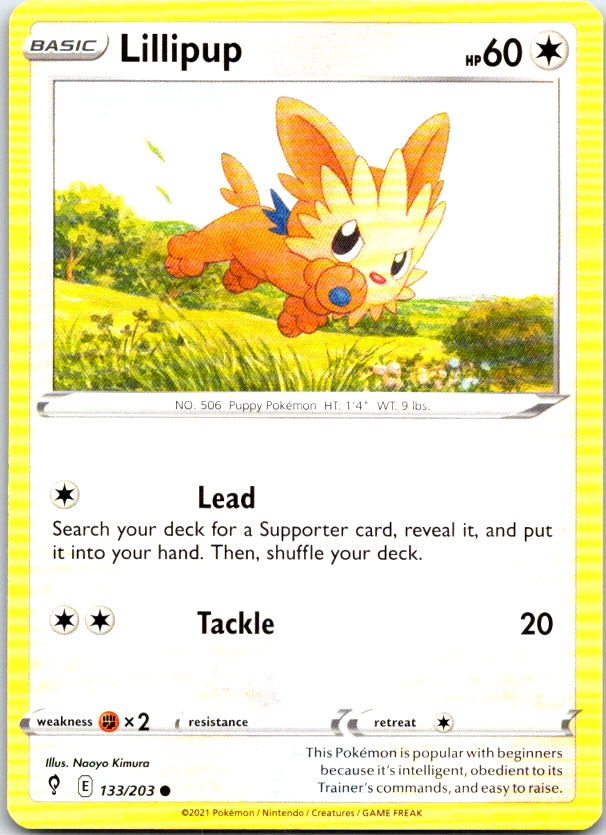 Lillipup - 133/203 - - EVOLVING SKIES - Pokemon - Common | AC08-14