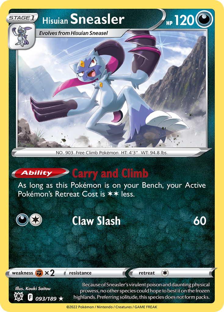 Hisuian Sneasler - 093/189 - Holo - ASTRAL RADIANCE - Pokemon - Rare | AA21-7