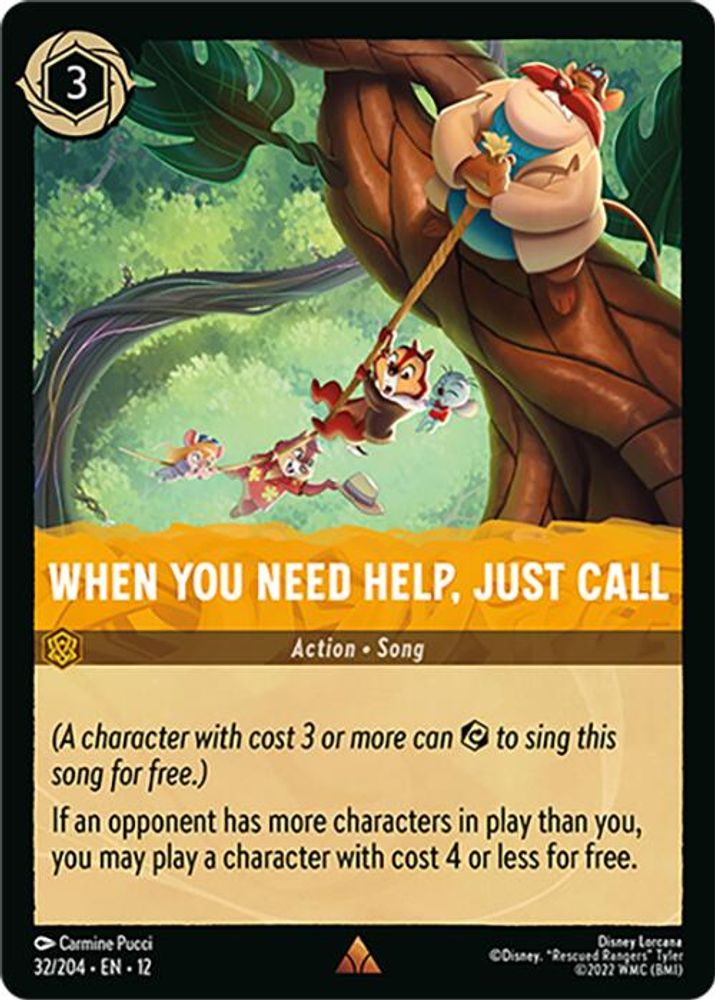 When You Need Help, Just Call - 32/204 - - WILDS UNKNOWN - Lorcana - | LAA01-16